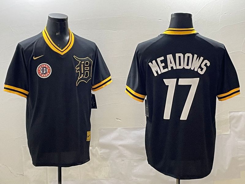 Men Detroit Tigers #17 Meadows Black Gold Game 2025 Nike MLB Jersey style 6->detroit tigers->MLB Jersey